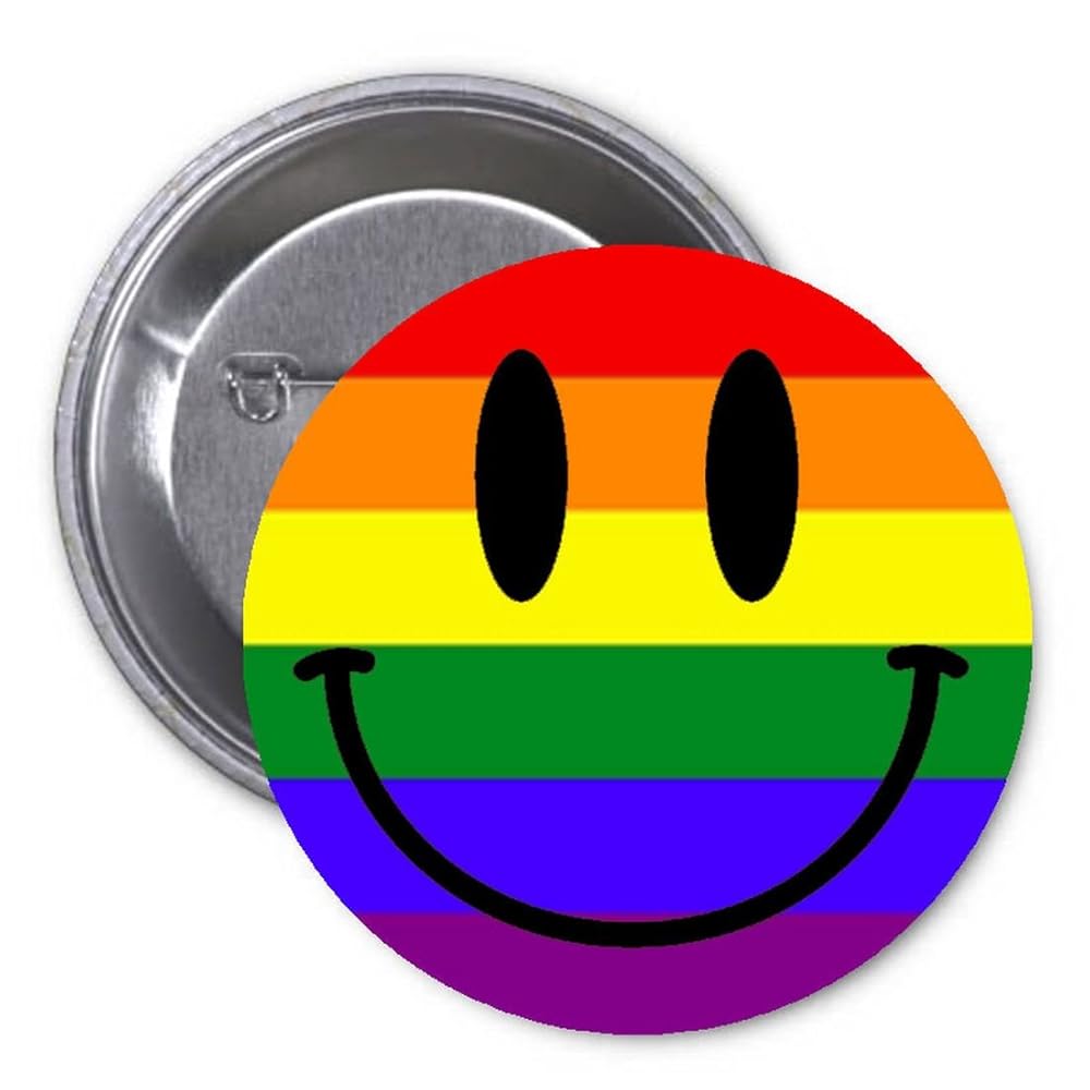 Pride Happy Face Button
