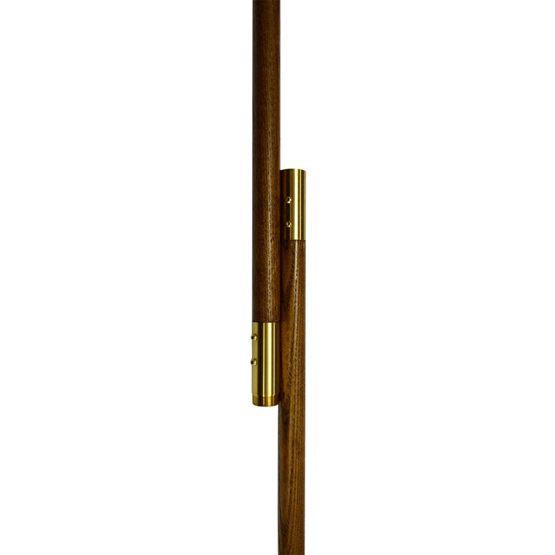 8'x1" Oak Stained Wood Pole,  2 pce