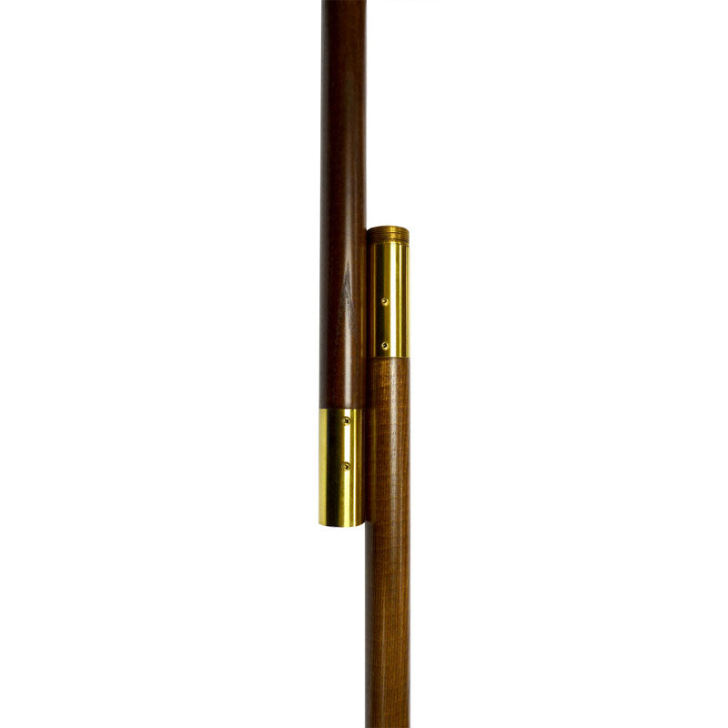 8'x1.25" Oak Stained Wood Pole, 2 pce.