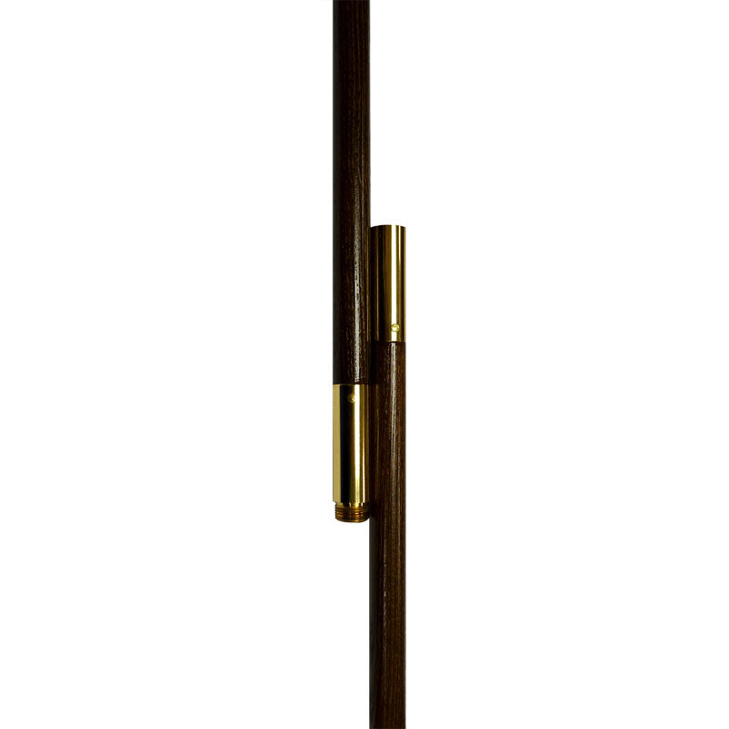 8'x1" Dark Stained Wood Pole, 2 pce