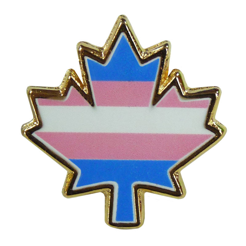 Transgender Maple Leaf Pin