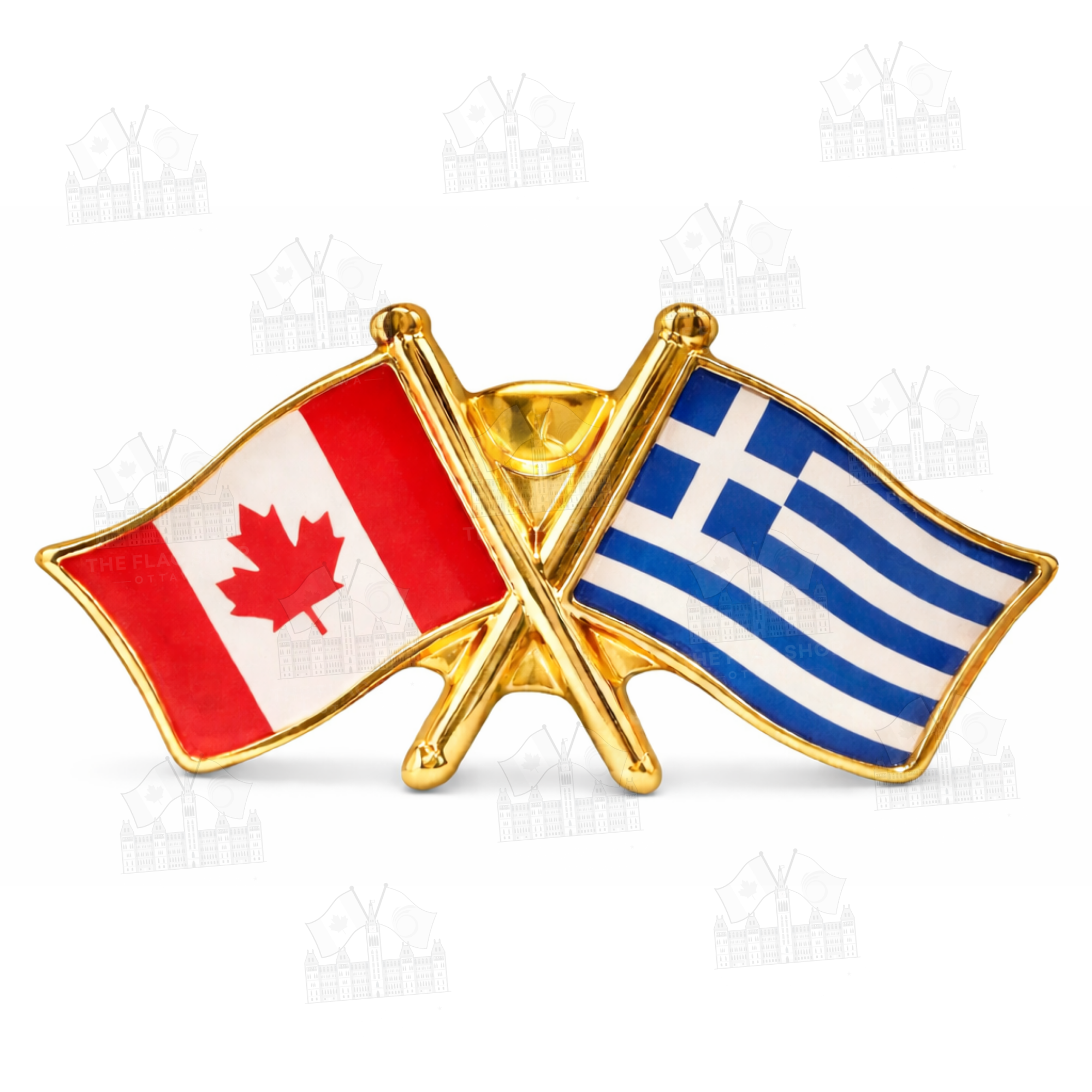 Canada x Greece Friendship Pin