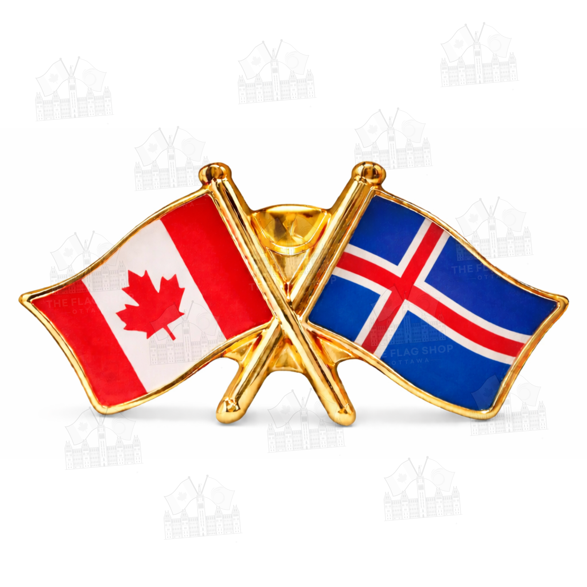 Canada x Iceland Friendship Pin