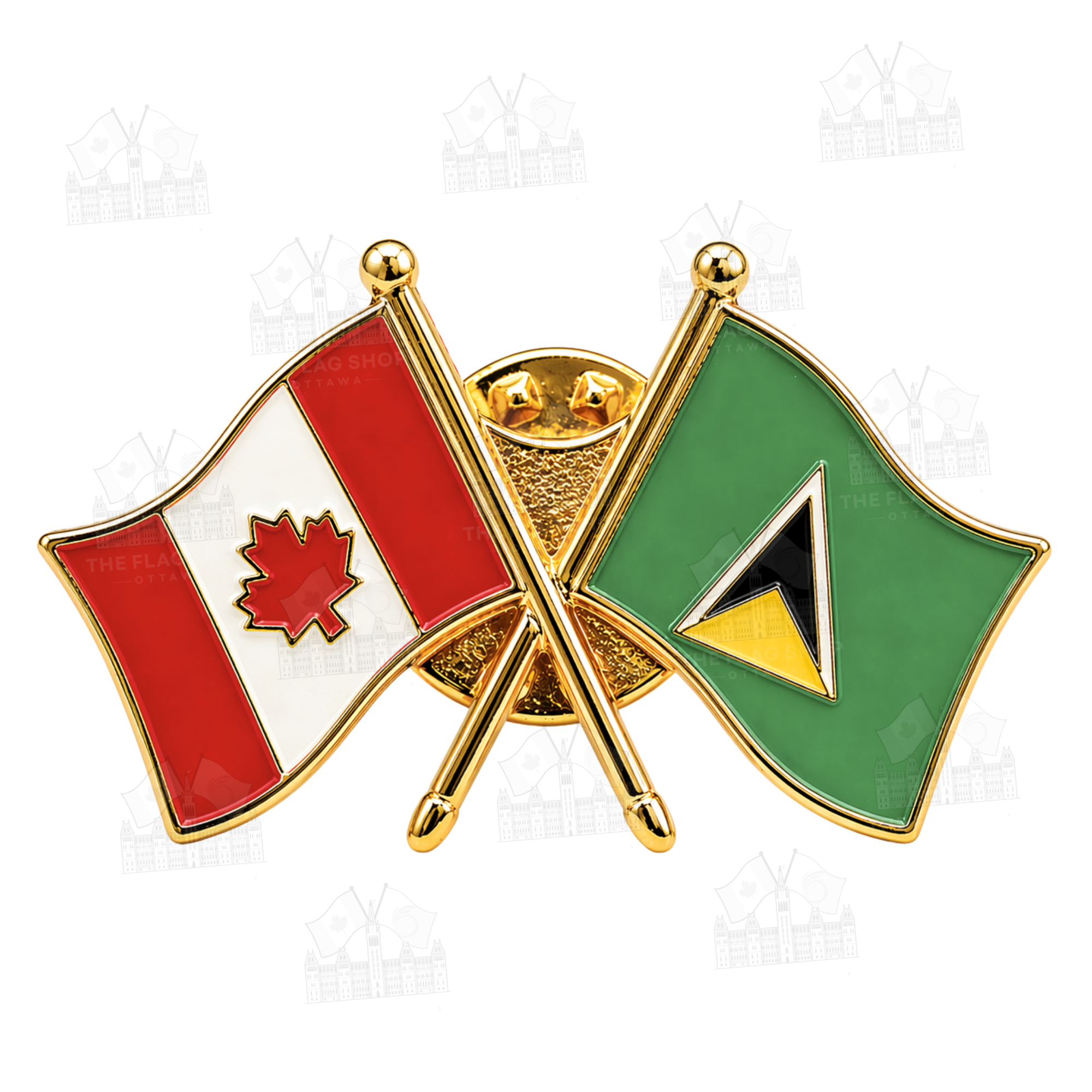 Canada x St. Lucia Friendship Pin