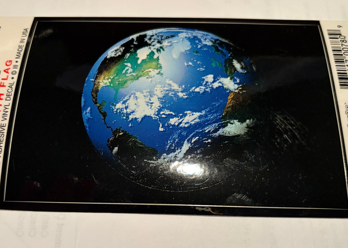 Earth Vinyl Decal 3.25x5"