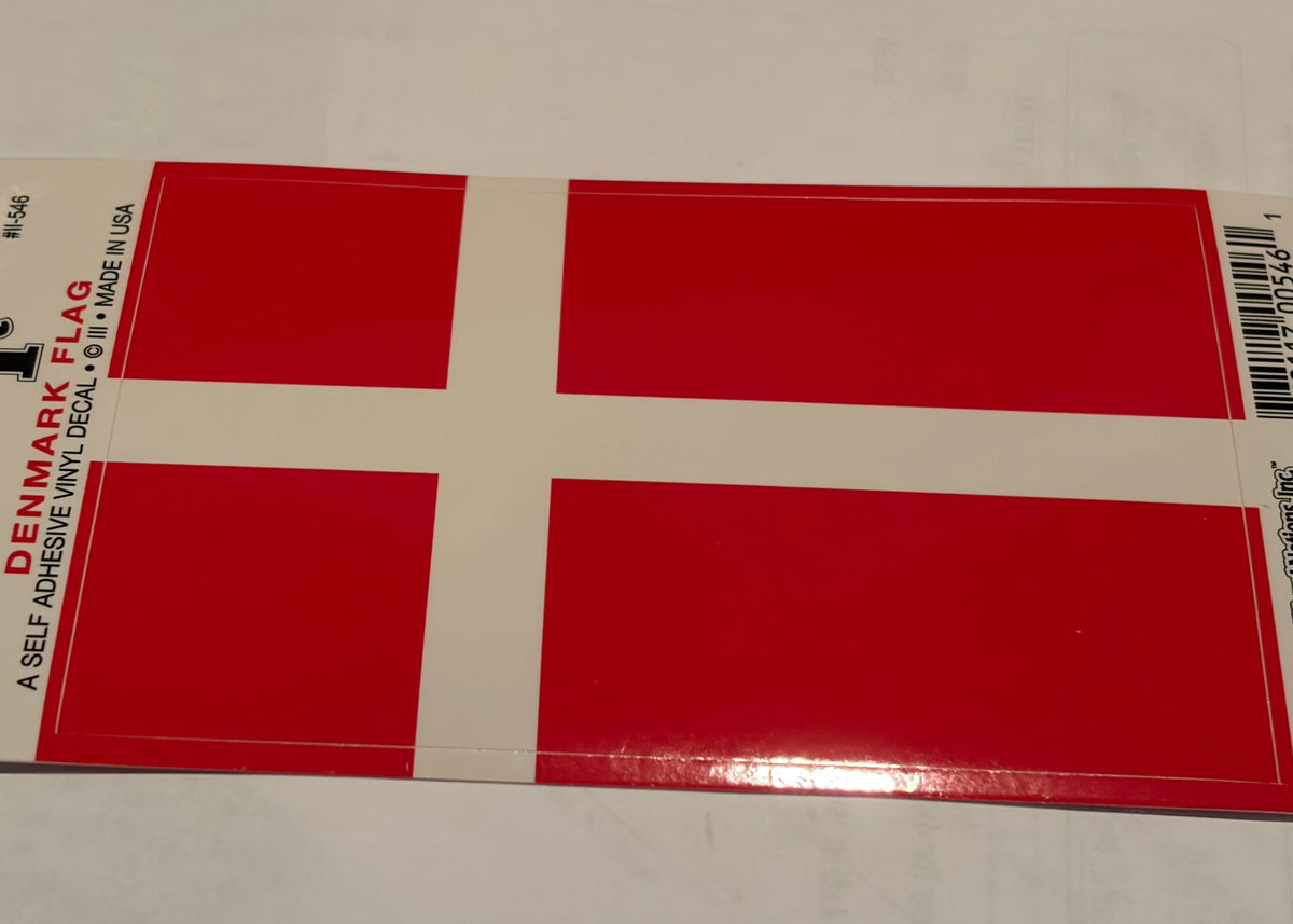 Denmark Vinyl Decal 3.25x5"