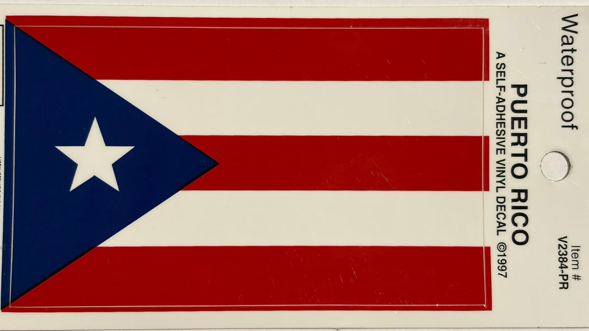 Puerto Rico Decal/Bumper Sticker Vinyl 2/38x4"