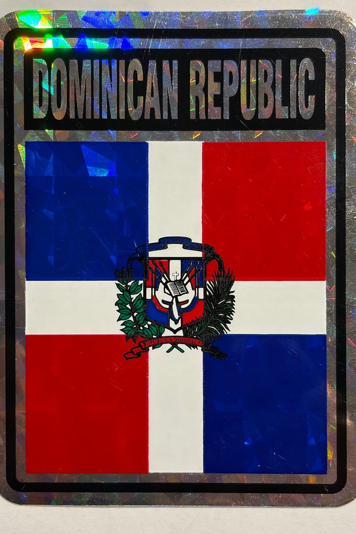 Dominican Republic  Reflective Decal/Bumper Sticker
