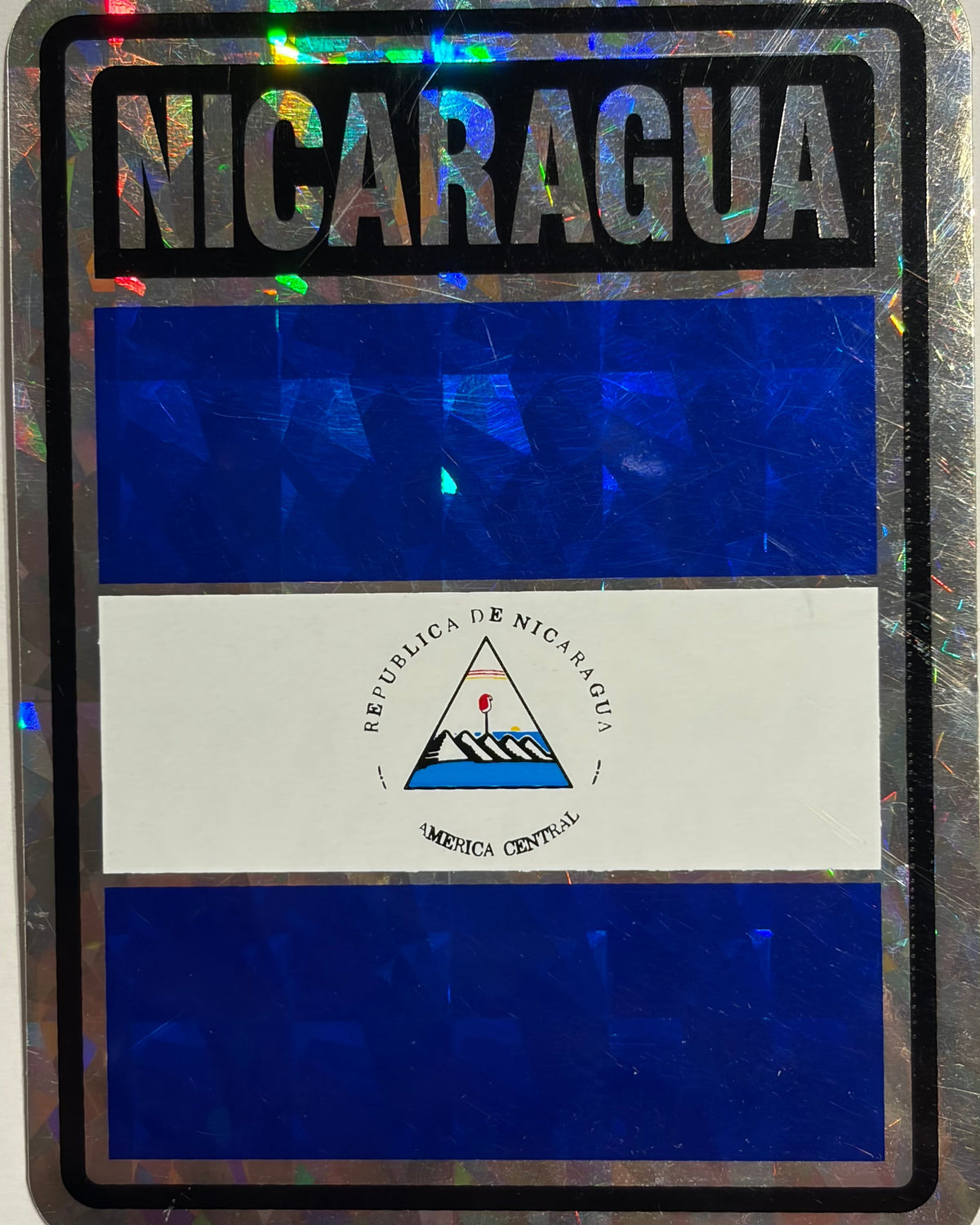 Nicaragua  Reflective Decal/Bumper Sticker