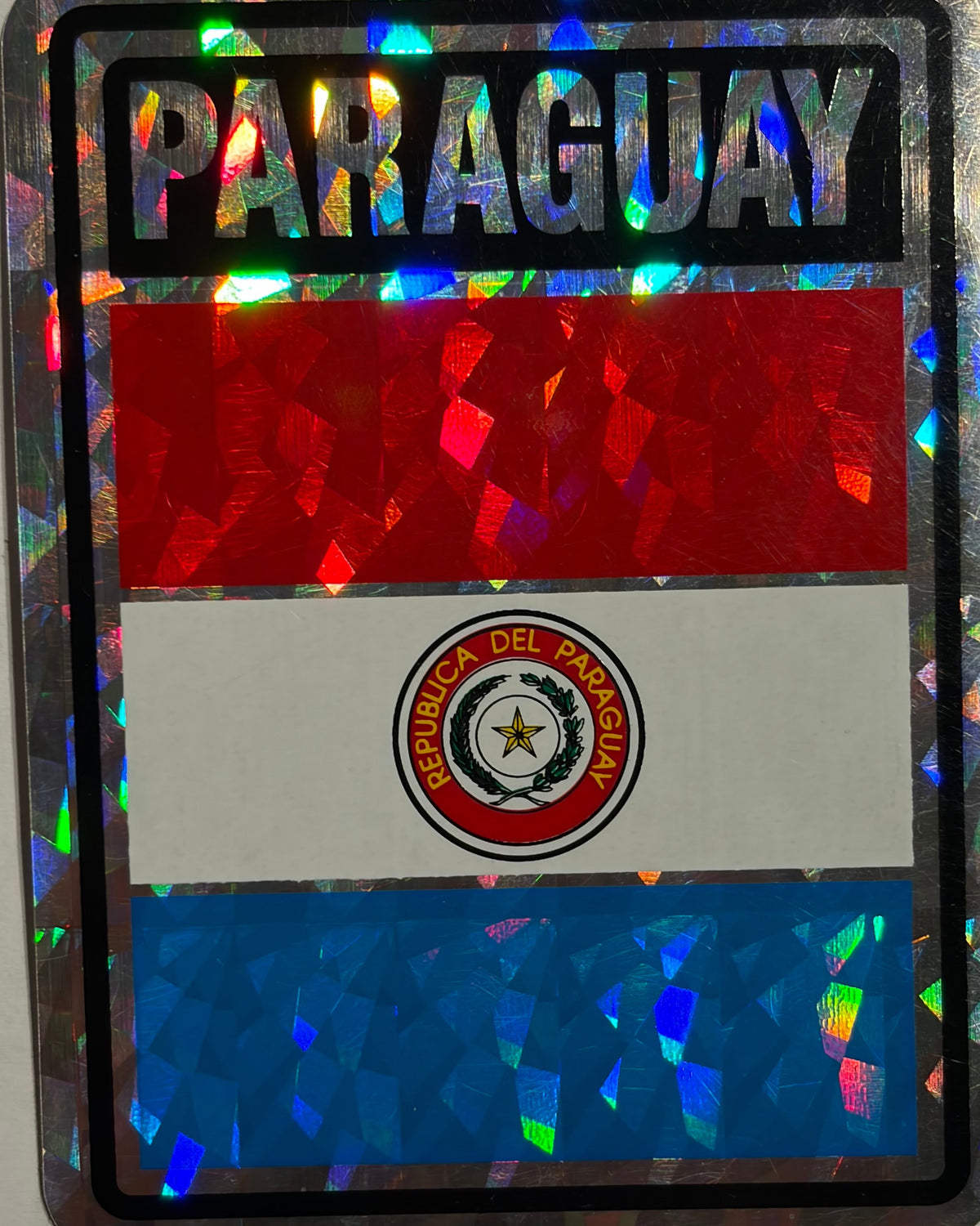 Paraguay  Reflective Decal/Bumper Sticker