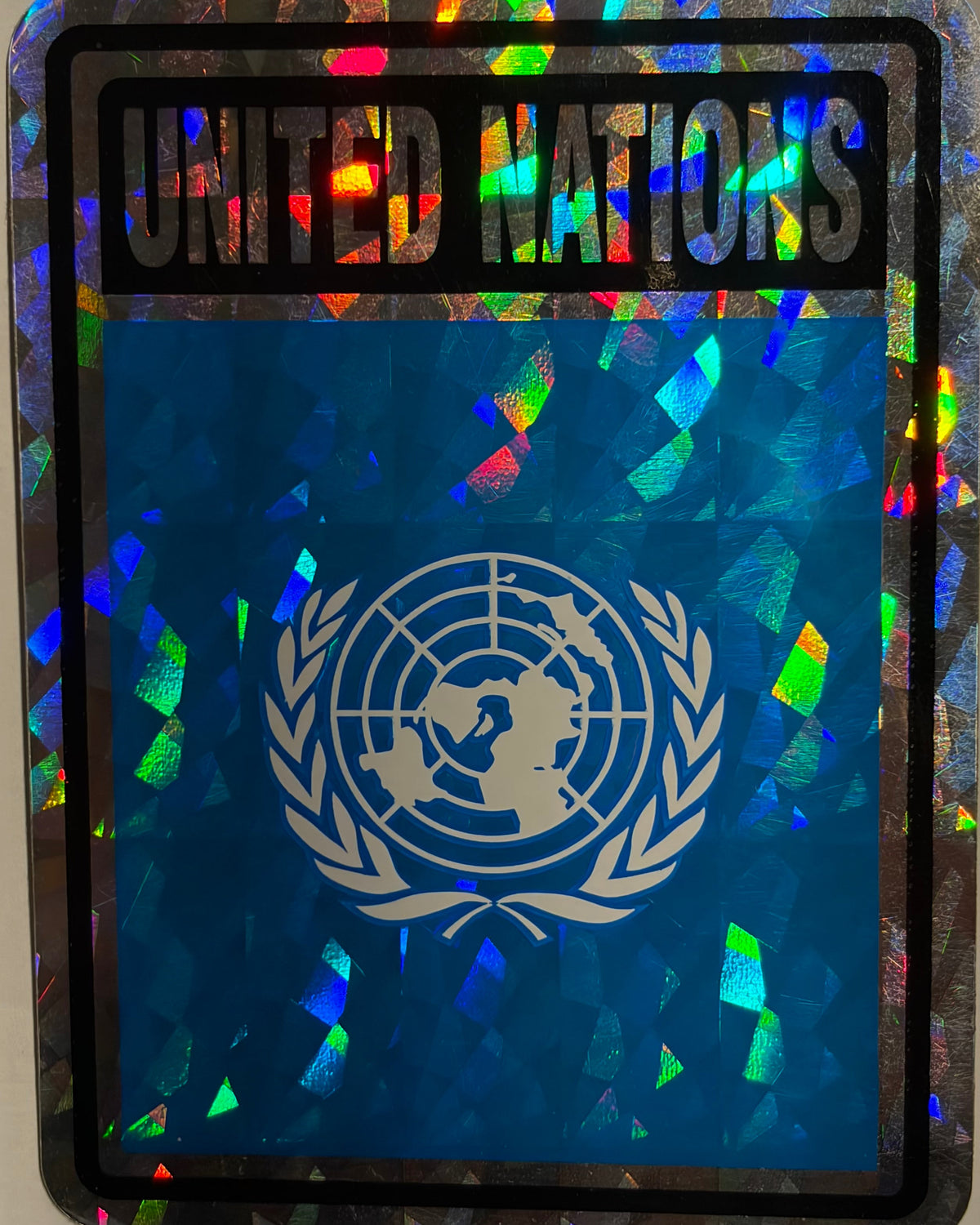 United Nations  Reflective Decal/Bumper Sticker
