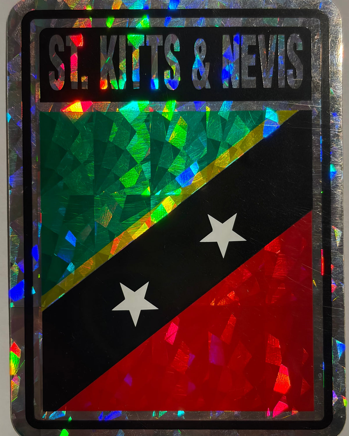 St. Kitts & Nevis  Reflective Decal/Bumper Sticker
