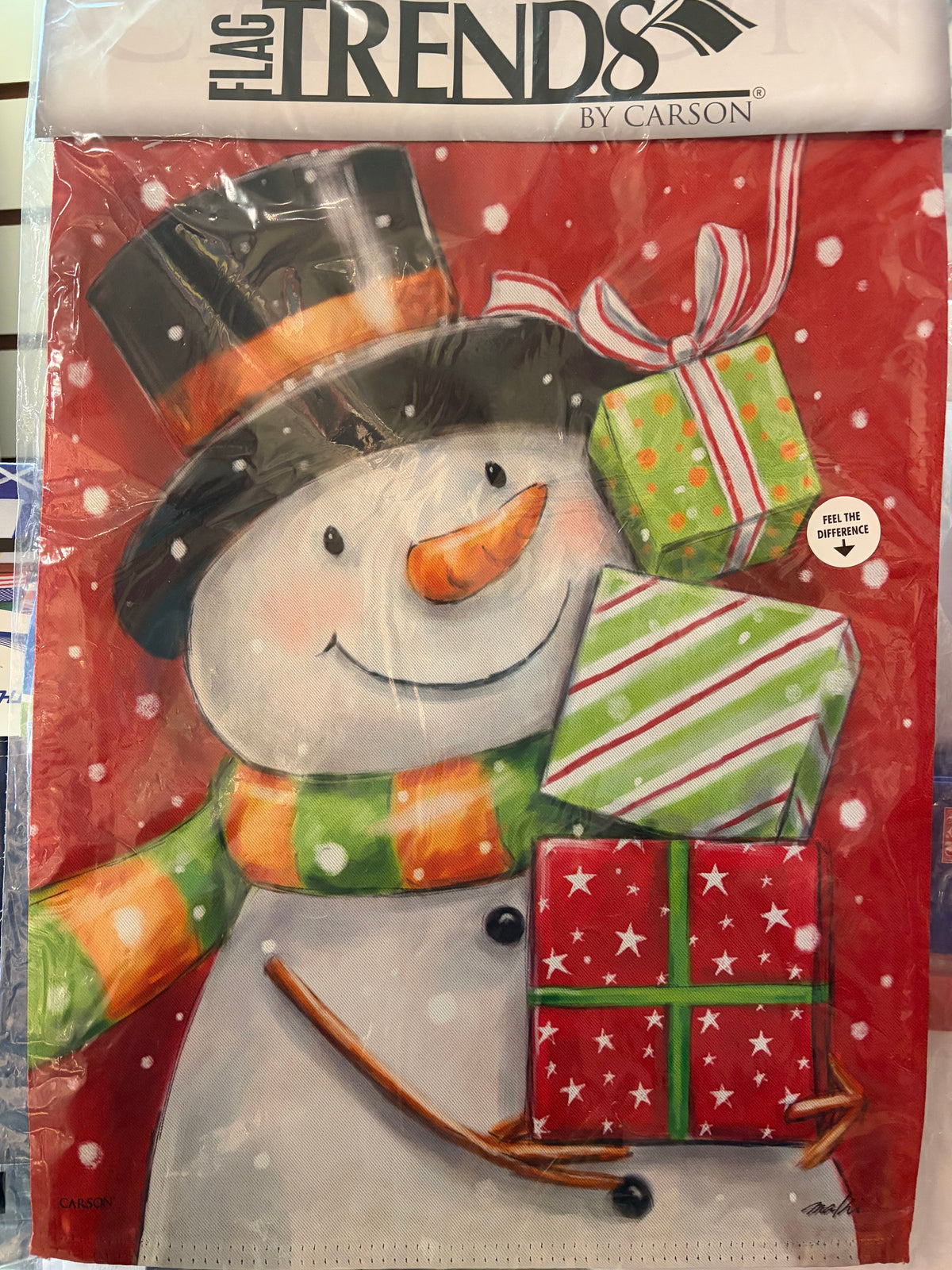 Snowman Gifting 12x18 inch Banner