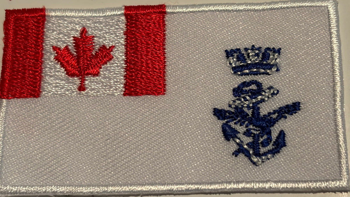 Naval Jack Embroidered Crest 1.5x2.5" Iron on or Sew on