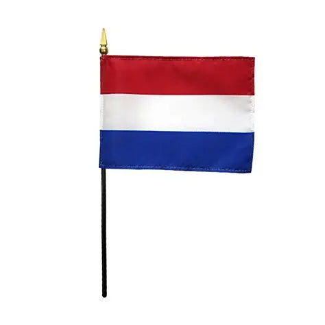 Netherlands 4x6 inch Polyester Stick Flag