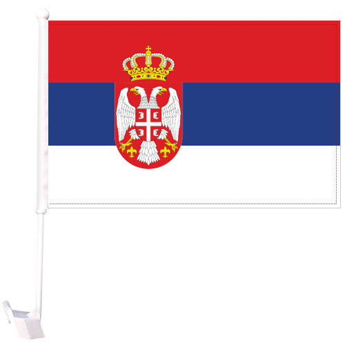 Serbia Car Flag