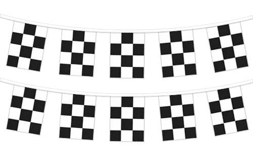 Black & white checkerd Pennant