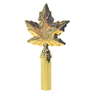Maple Leaf brass plated finial