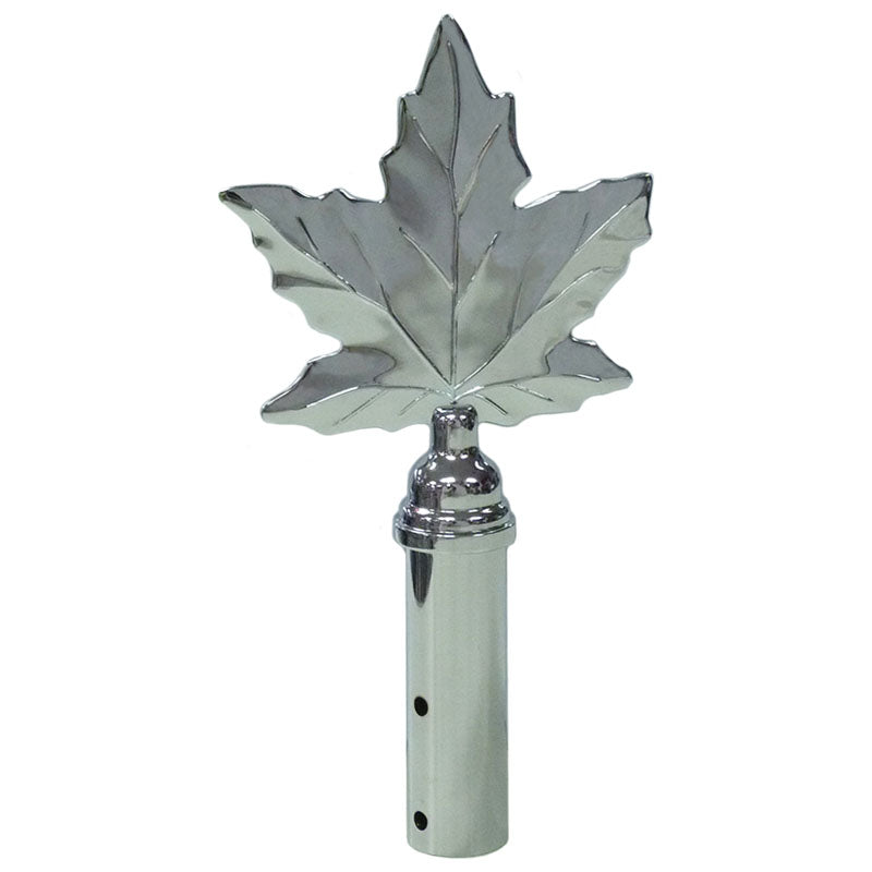 Maple Leaf chrome plated finial
