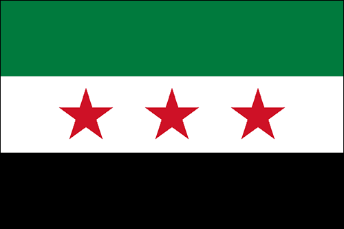 Syria (Independence 3 stars ) AND The National Flag of Syria Two Star