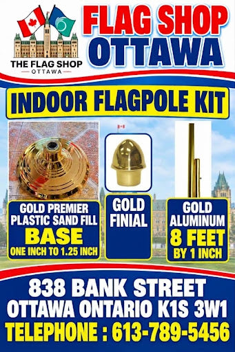Premier Stand, Gold, Plastic (1"-1.5") Gold aluminum pole, gold plastic Acorn finial